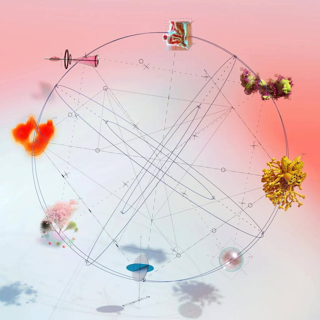 a circular object with dozens of distinct AI-related icons and symbols on it - artificial intelligence