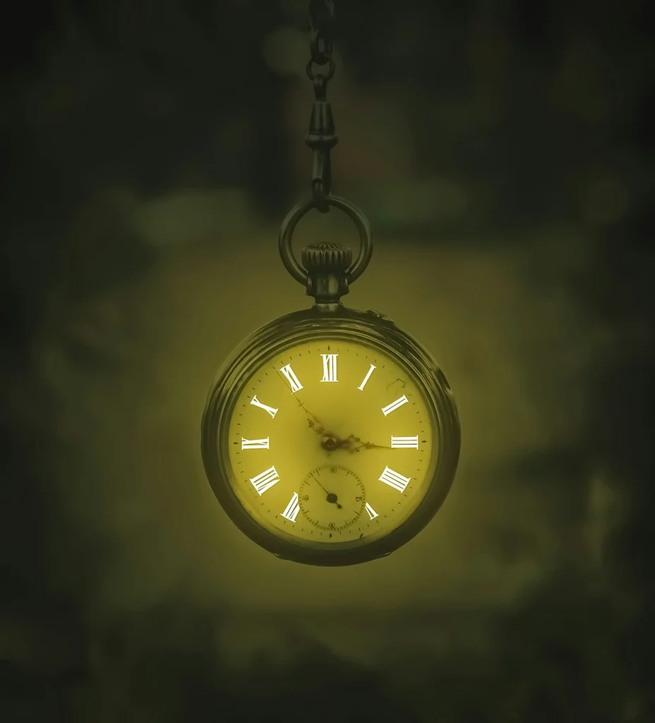 gold and white analog clock - time blocking template